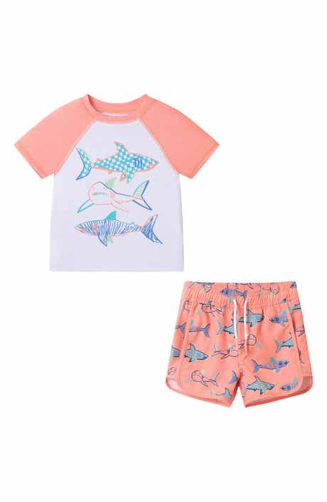 Kids' Skater Dog T-Shirt & Swim Shorts Set