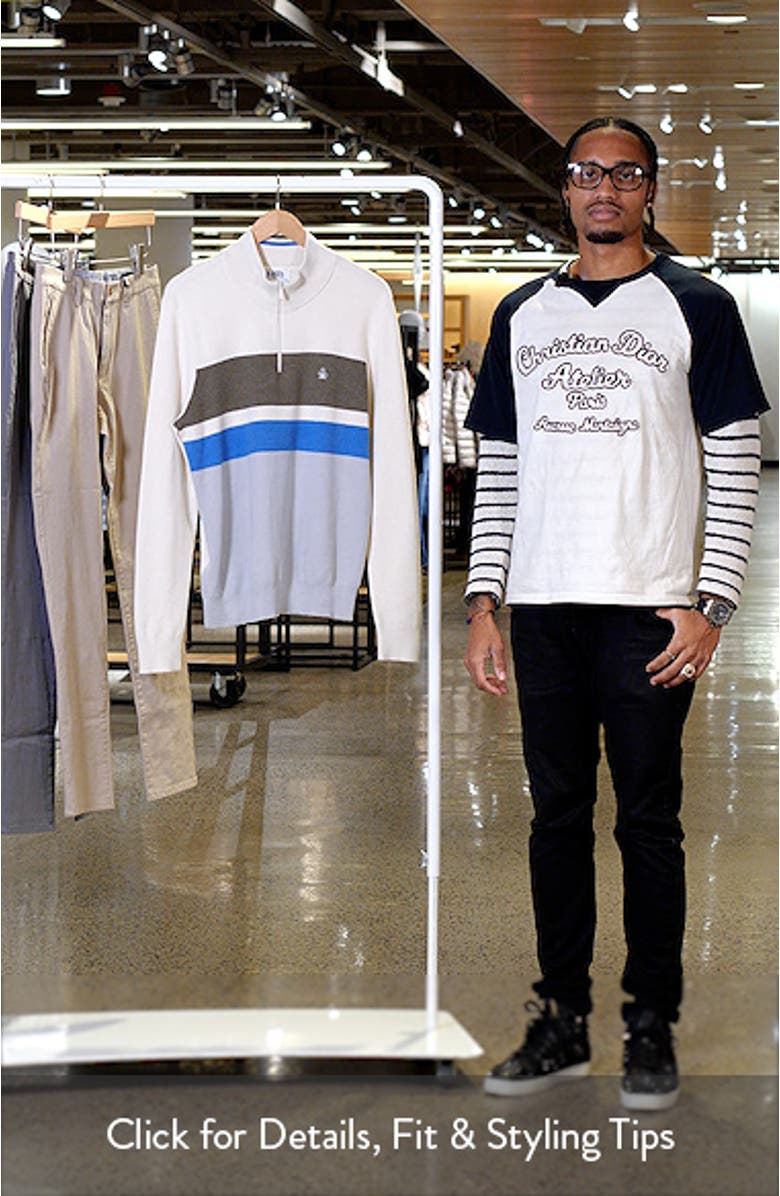 Stripe Quarter Zip Pullover, sales video thumbnail