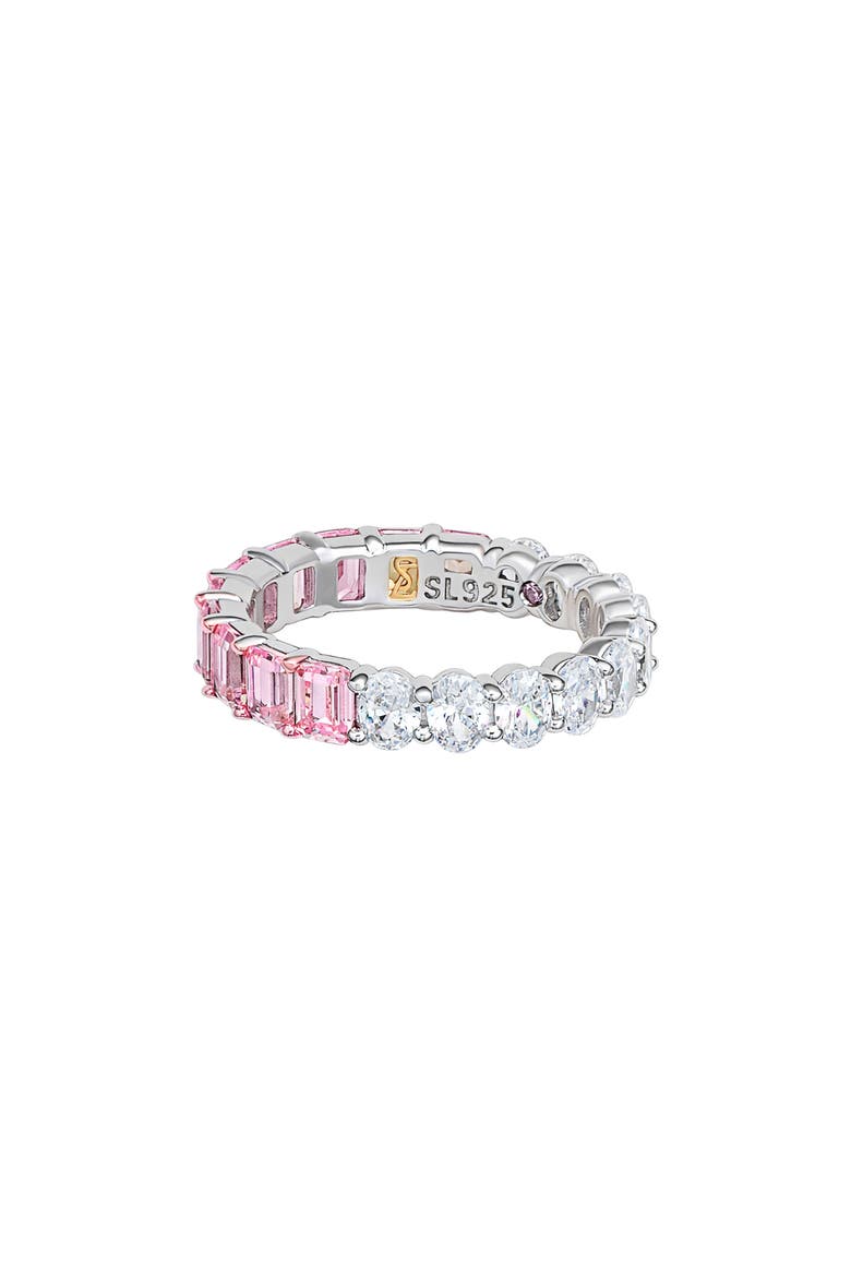 Half & Half Eternity Band Ring, Alternate, color, PINK