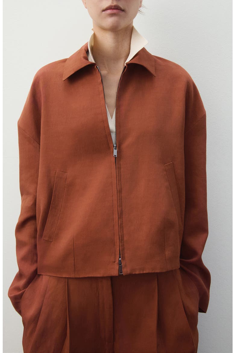 Zip Jacket, Main, color, RUSSET