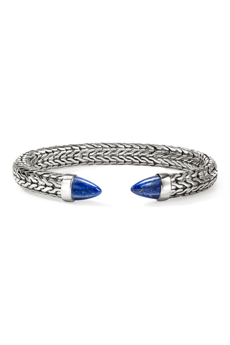Spear 50 Cuff Bracelet, Main, color, SILVER