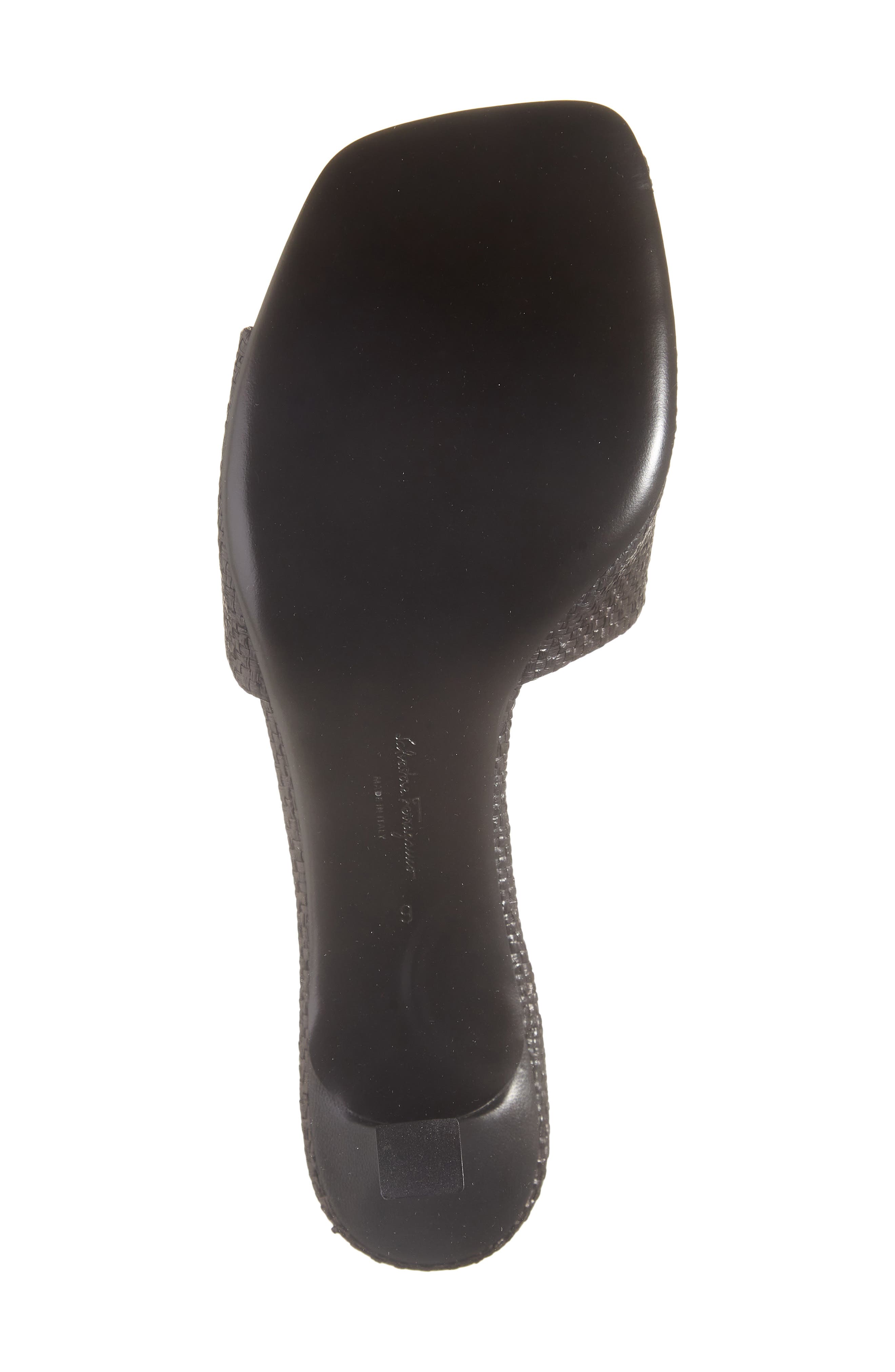 FERRAGAMO Vara Woven Bow Kitten Heel Slide Sandal, Alternate, color, 