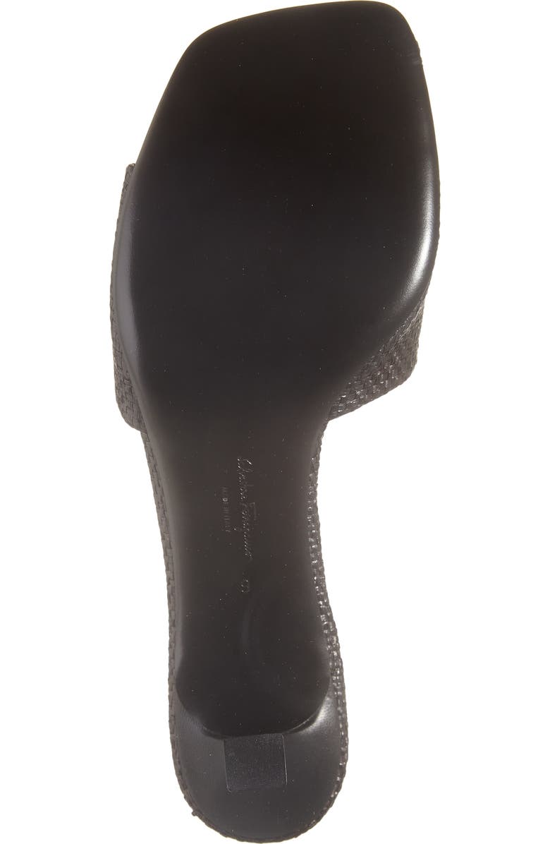 FERRAGAMO Vara Woven Bow Kitten Heel Slide Sandal, Alternate, color,