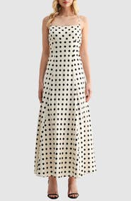 Lush Polka Dot Maxi Dress