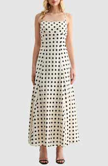 Lush Polka Dot Maxi Dress