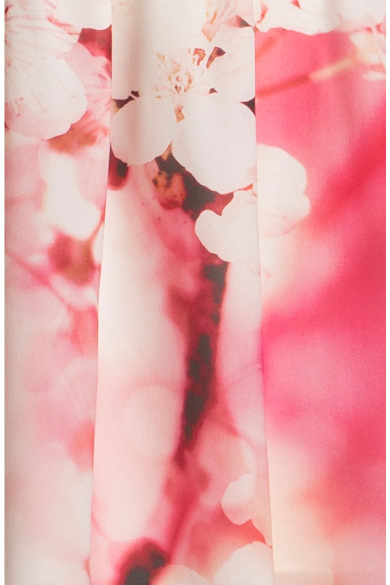 Print Cap Sleeve Dress, Alternate, color, CHERRY BLOSSOM