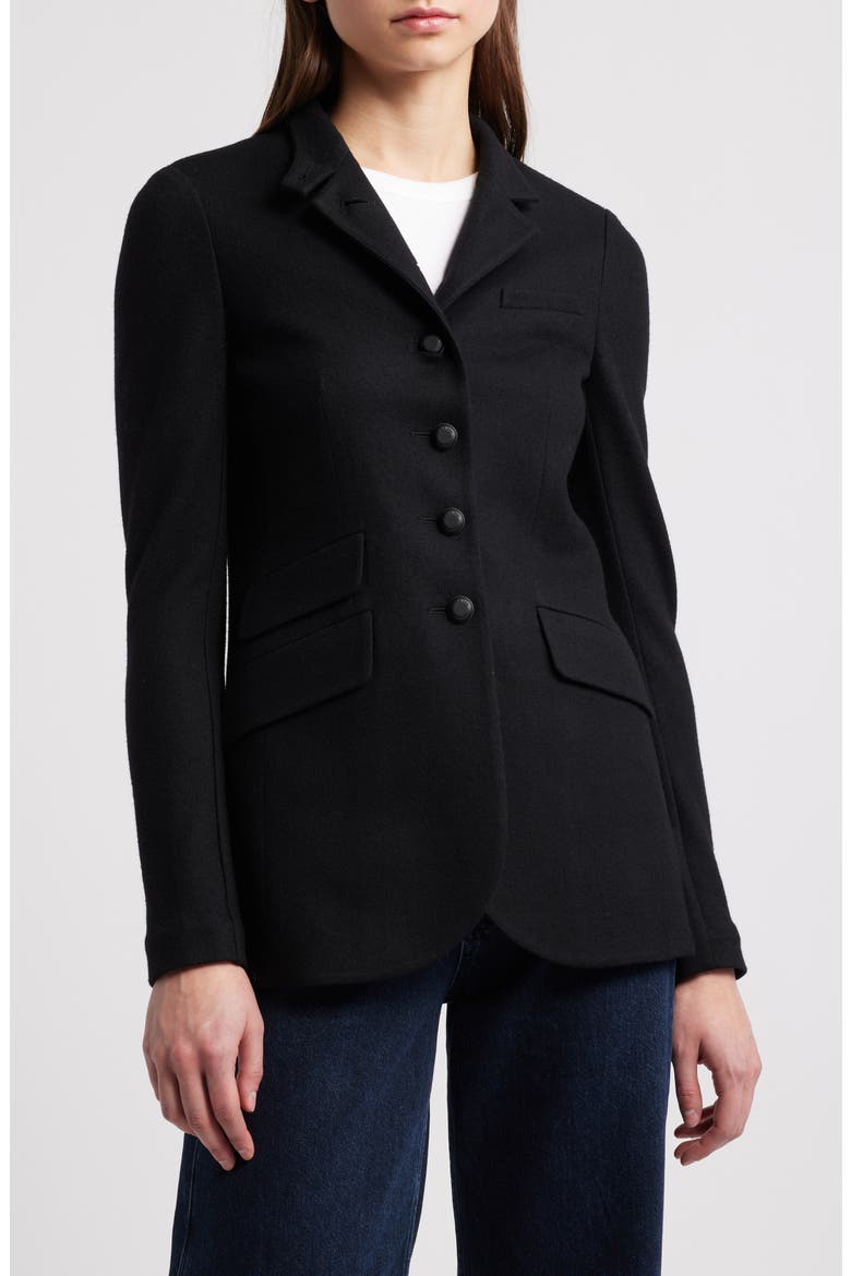 Slade Long Wool Jacket, Alternate, color, BLACK