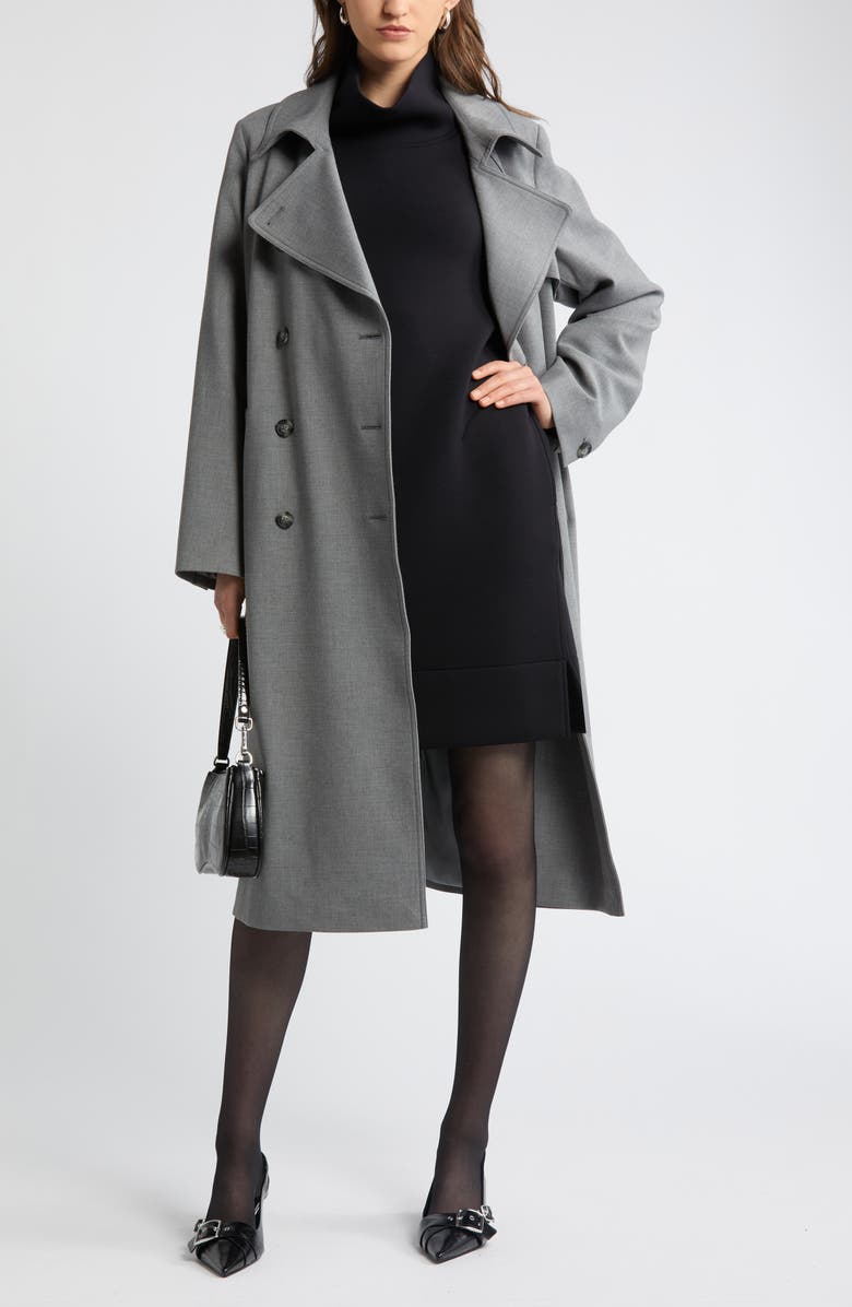 Nordstrom Turtleneck Long Sleeve Scuba Knit Dress, Alternate, color,