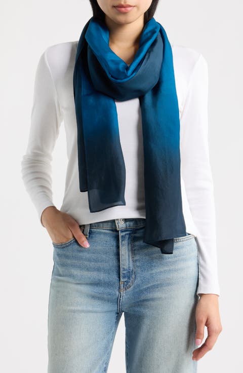Dip Dye Silk Scarf