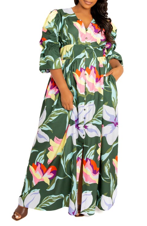 Floral Maxi Dress (Plus)