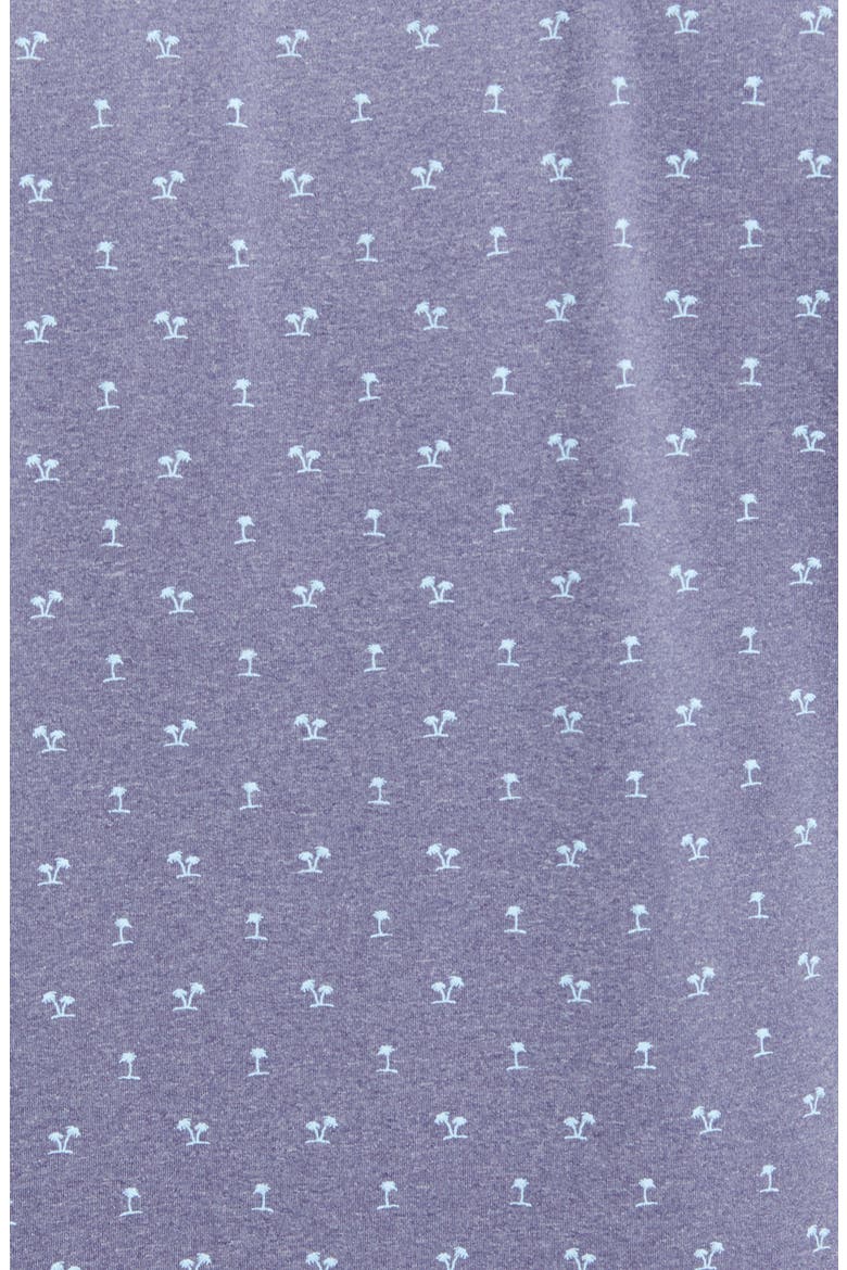 Taj Palm Tree Print Performance Polo, Alternate, color, TWILIGHT