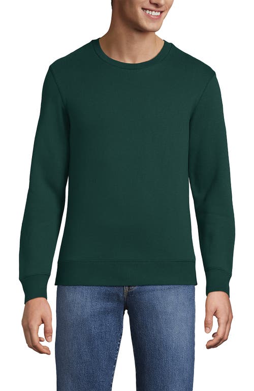 Lands' End Long Sleeve Serious Sweats Crewneck Sweatshirt In Green