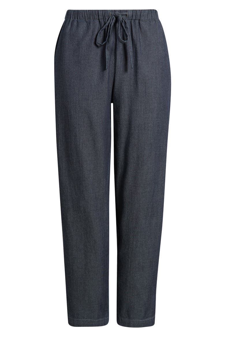 Tapered Ankle Drawstring Pants, Alternate, color, DENIM
