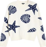 Rails Zoey Seashell Intarsia Cotton Sweater