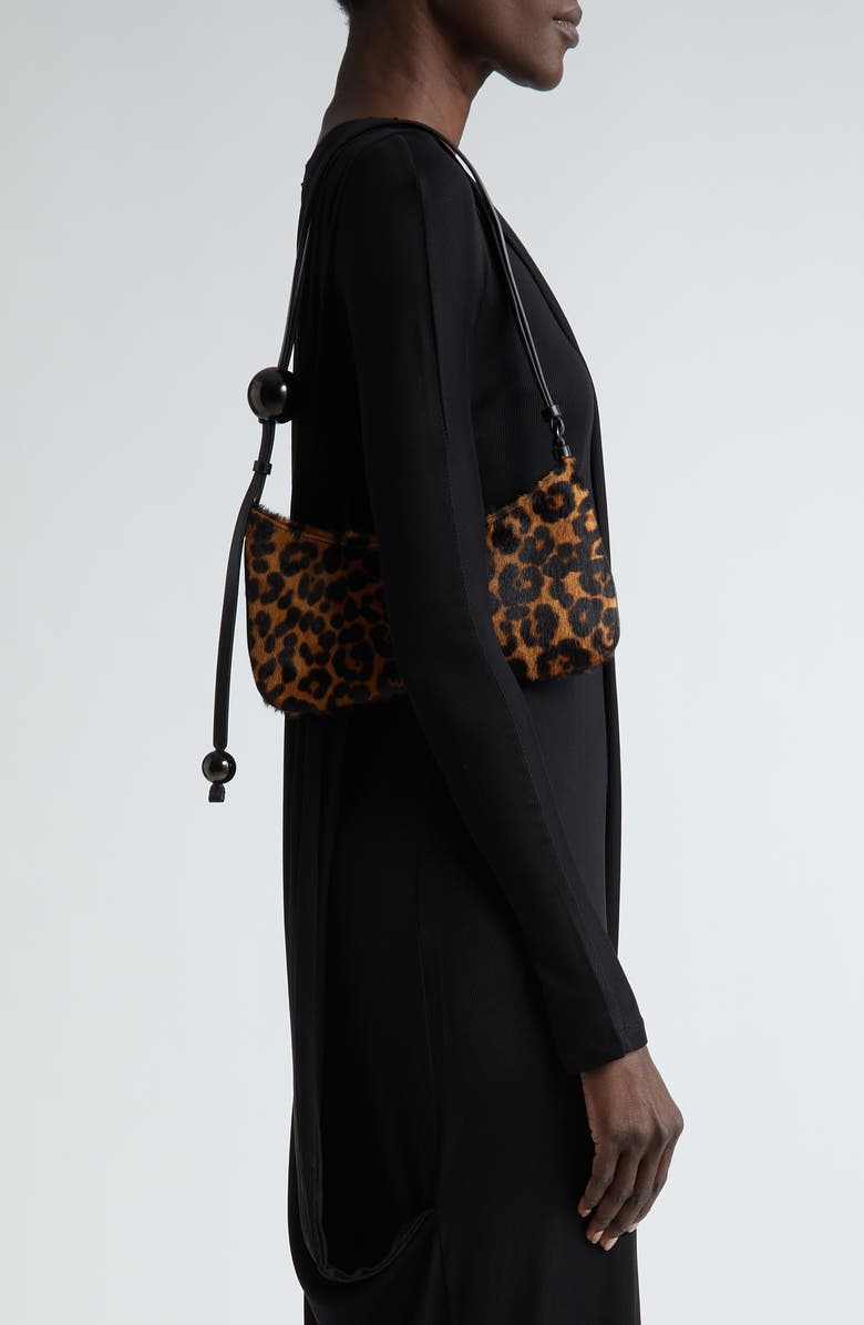 Jacquemus Le Bisou Pearle Leopard Print Genuine Calf Hair Shoulder Bag, Alternate, color,