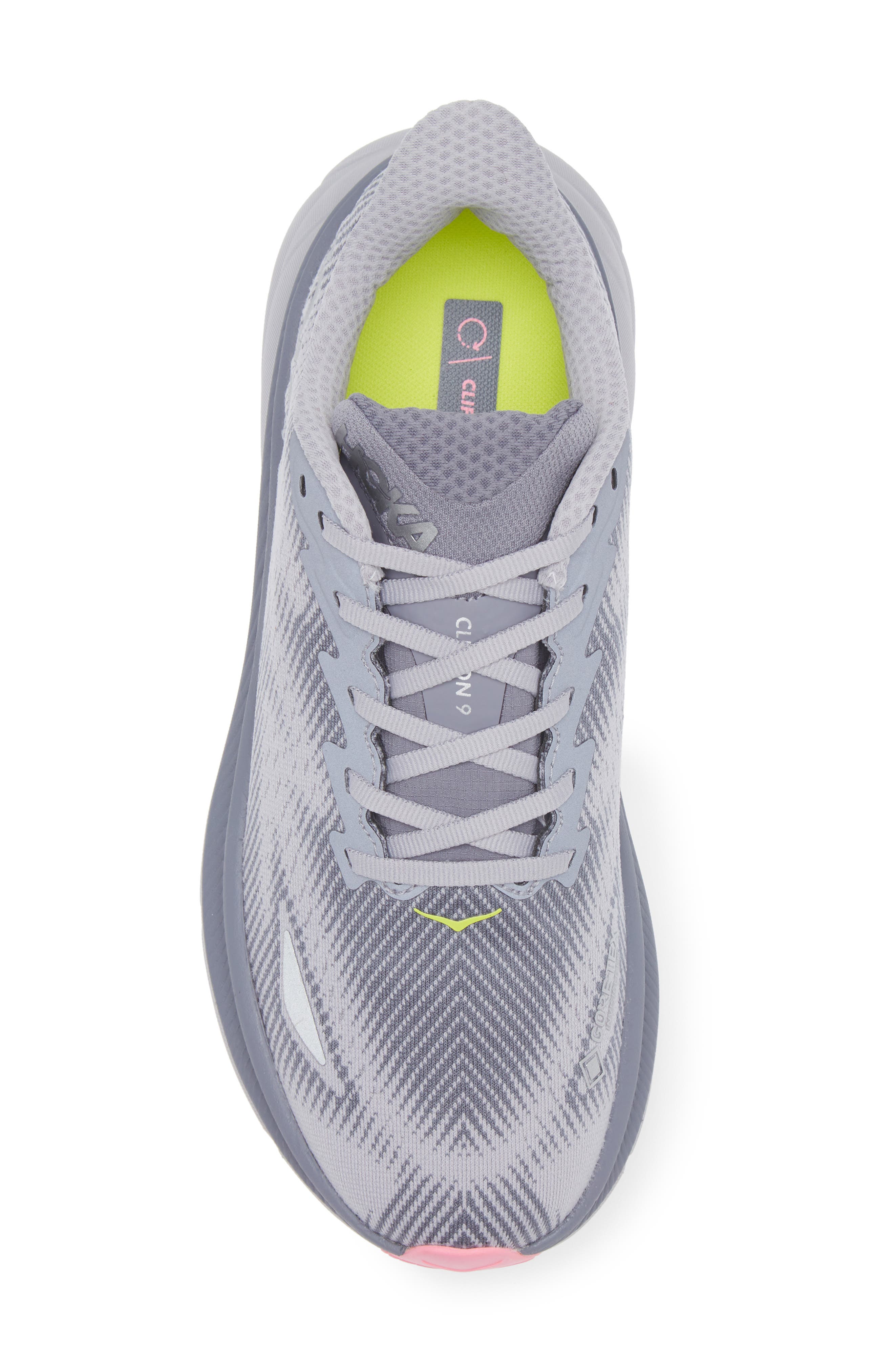 Clifton 9 GTX Shoe, Alternate, color, GREY SKIES / FOGGY GREY