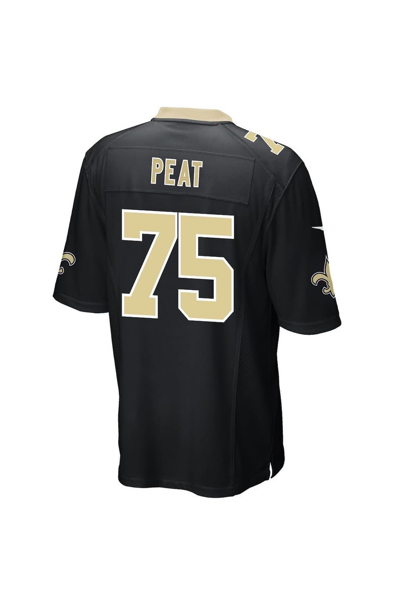 Nike Men's Nike Andrus Peat Black New Orleans Saints Game Player Jersey, Alternate, color,