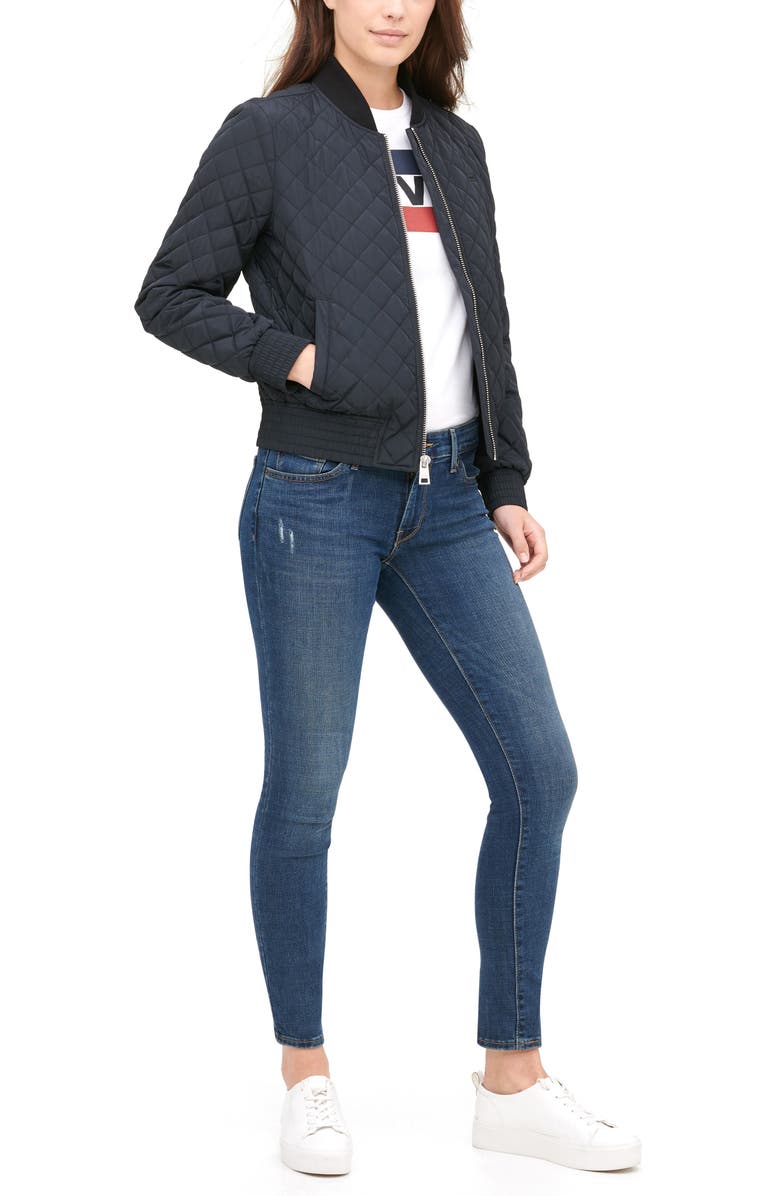 Levi's<sup>®</sup> Quilted Bomber Jacket, Alternate, color, Black