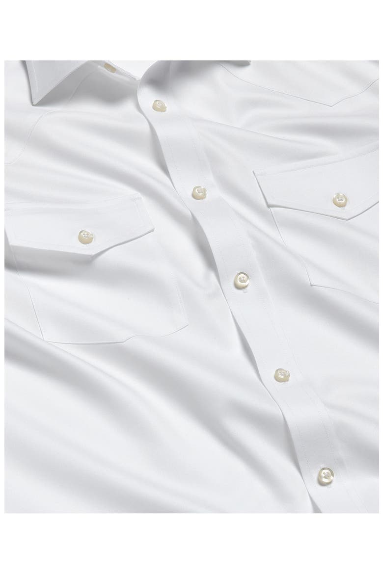Trim Fit Western Dress Shirt, Alternate, color, WHITE