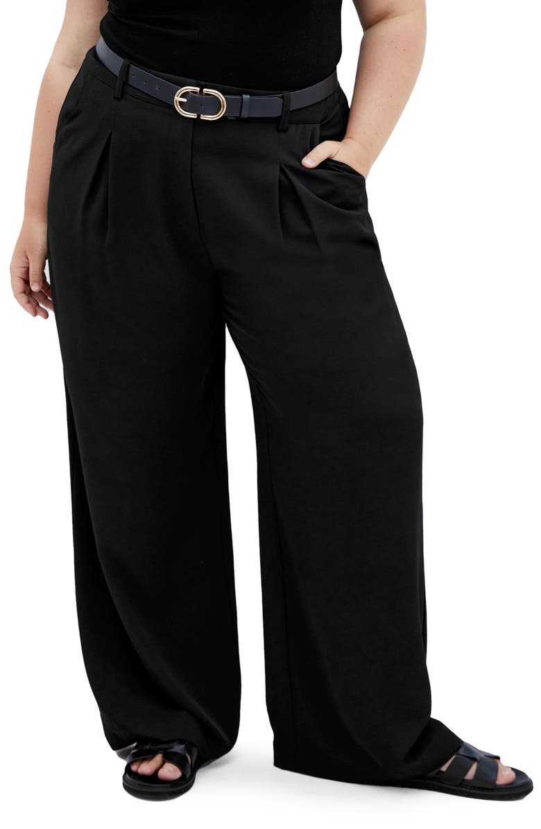 City Chic Jordan Pants, Main, color, Black