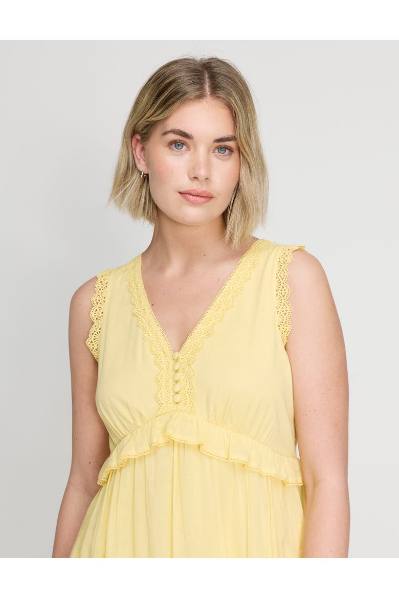 Petite Myriam Sleeveless Midi Dress, Alternate, color, Yellow