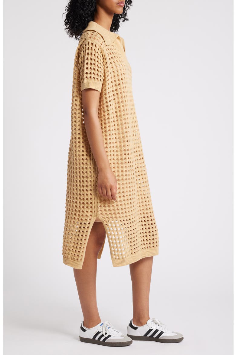 Soul Stuff Open Stitch Knit Dress, Alternate, color, TAN