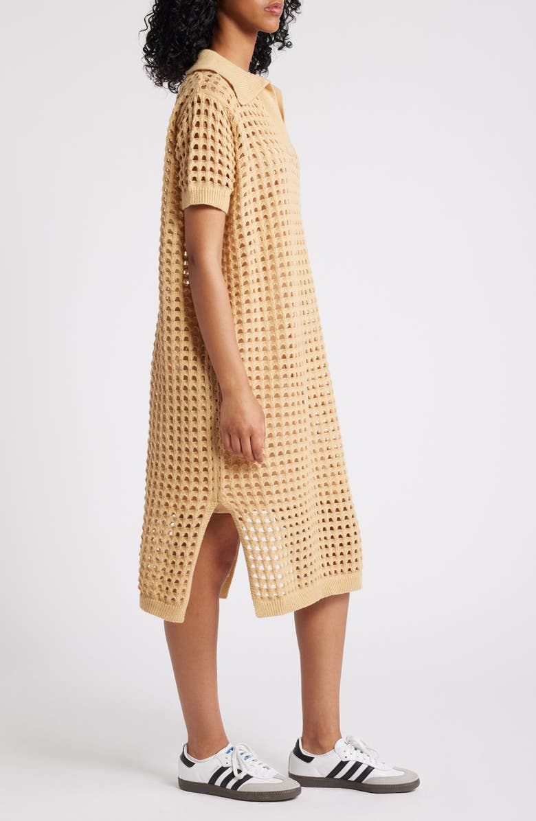 Dressed in Lala Soul Stuff Open Stitch Knit Dress, Alternate, color, Tan
