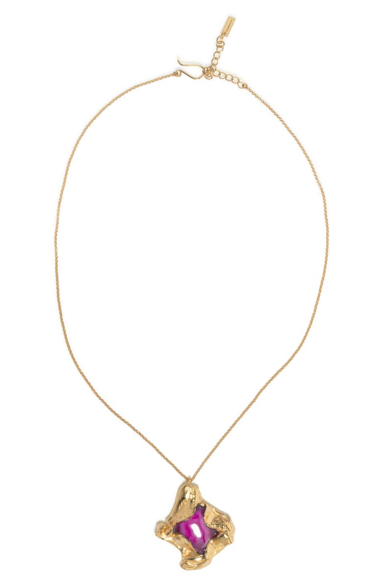 COMPLETEDWORKS Resin Pendant Necklace, Alternate, color, Pink