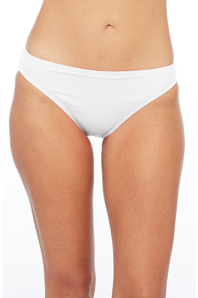 Solid Hipster Bikini Bottoms, Main, color, WHITE