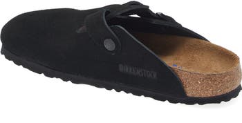 Birkenstock Boston Soft Footbed black suede