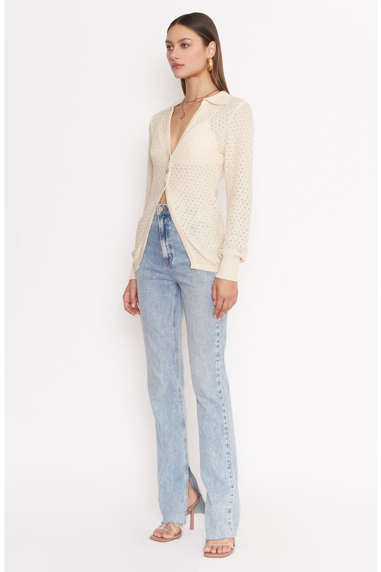 Millie Pointelle Cardigan, Alternate, color, NATURAL