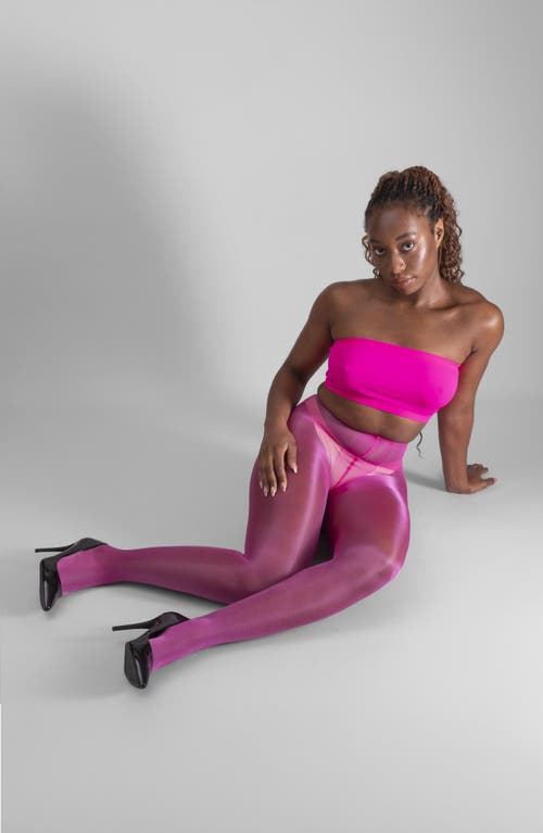 Lechery Women's Lustrous Silky Shiny 40 Denier Semi-opaque High-waist Pantyhose Tights Sku11003-bl In Pink
