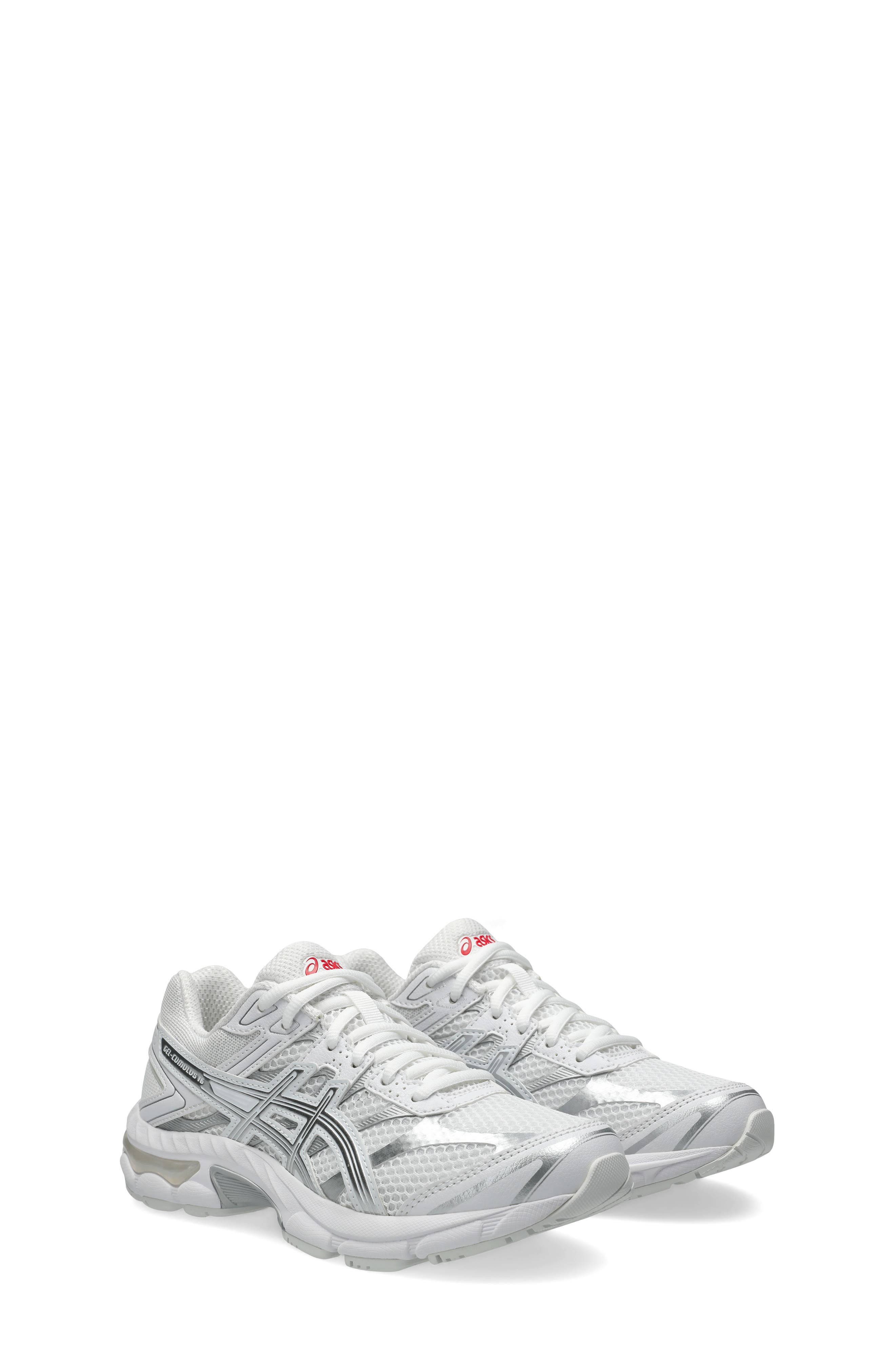 Kids' GEL-CUMULUS 16 PS Running Shoe, Main, color, WHITE/PURE SILVER