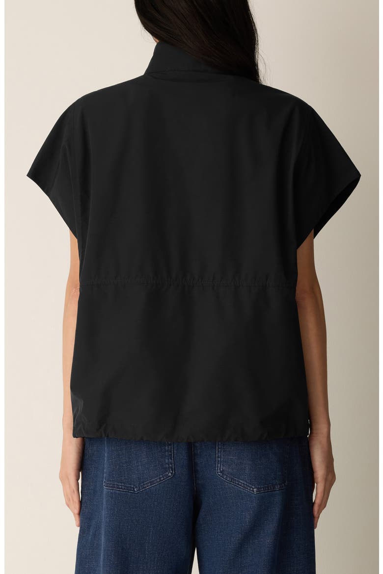 High Collar Vest, Alternate, color, BLACK