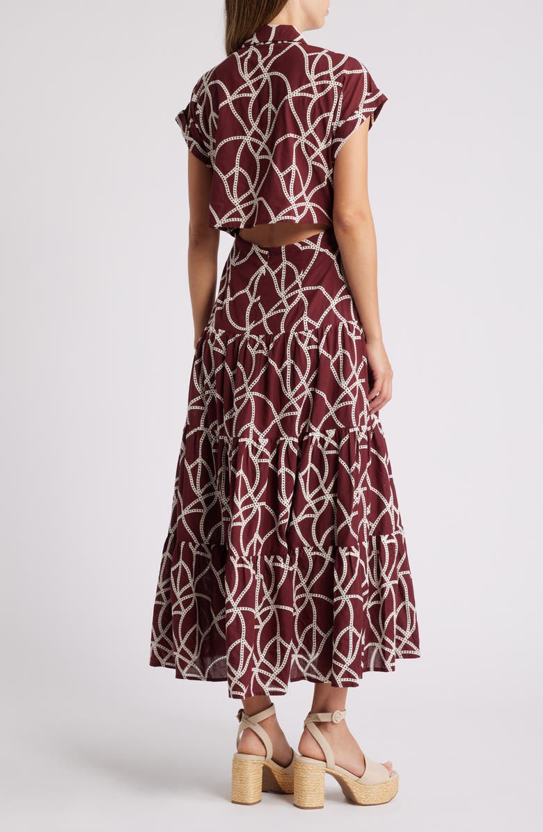 Mila Mae Tiered Cotton Maxi Shirtdress, Alternate, color, 