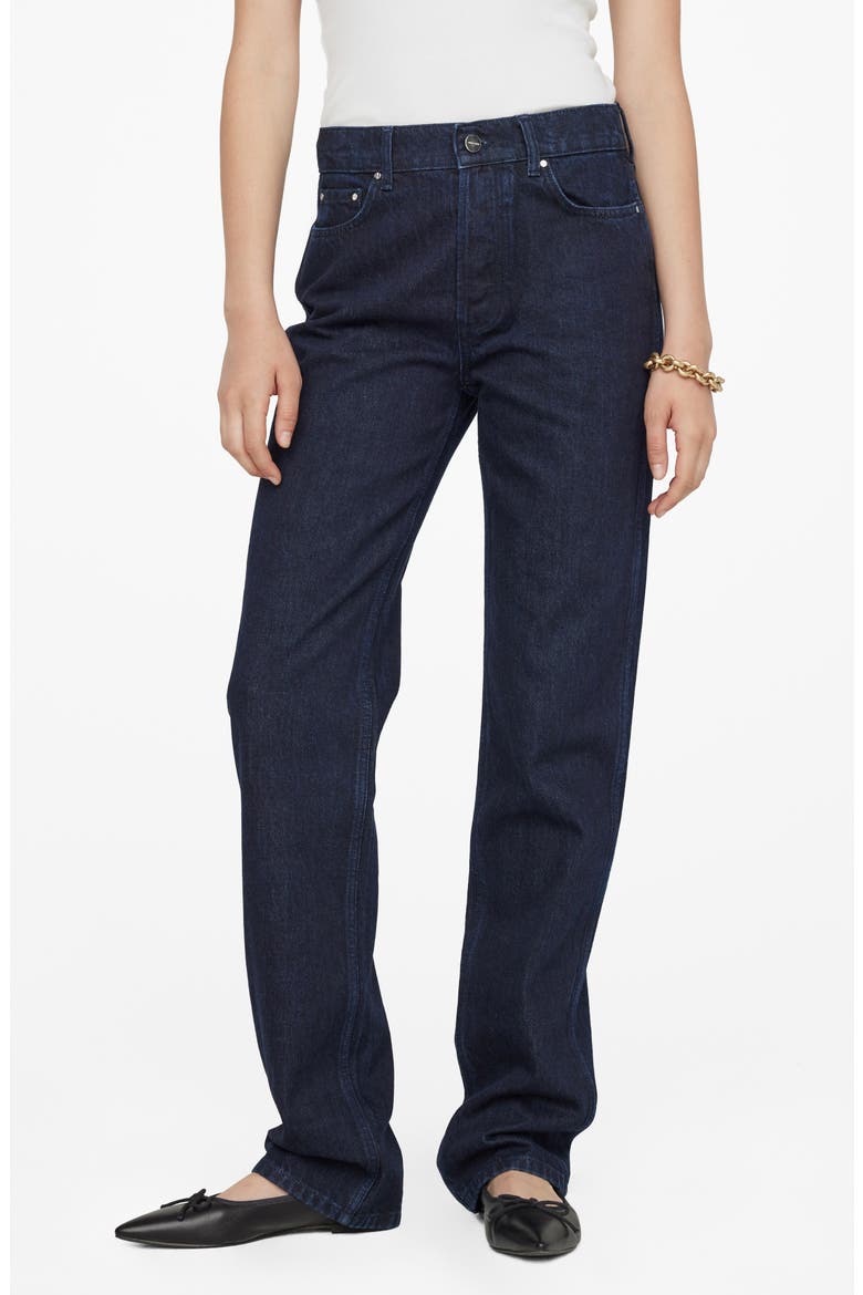 Bennet High Waist Straight Leg Jeans, Main, color, MIDNIGHT BLUE