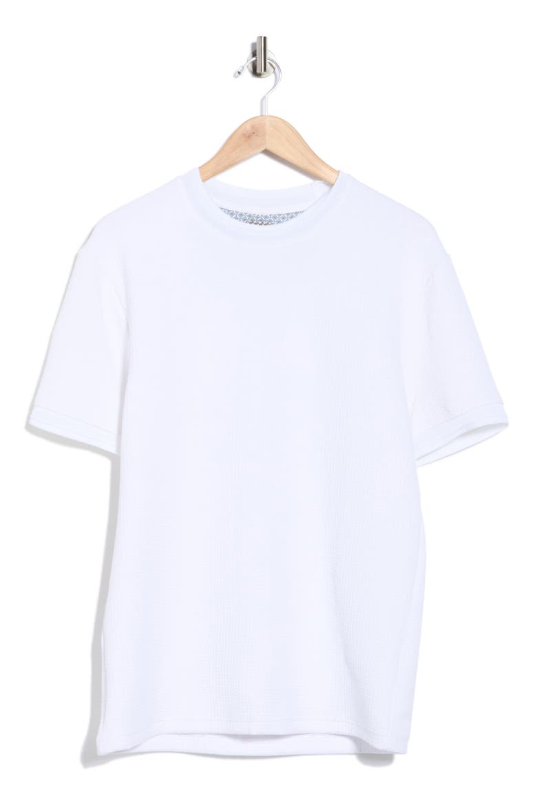 Short Sleeve Textured T-Shirt, Alternate, color, WHITE