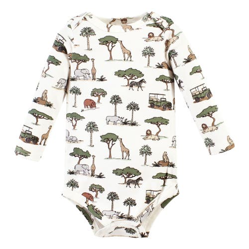 Hudson Baby Cotton Bodysuit And Pant Set In Green