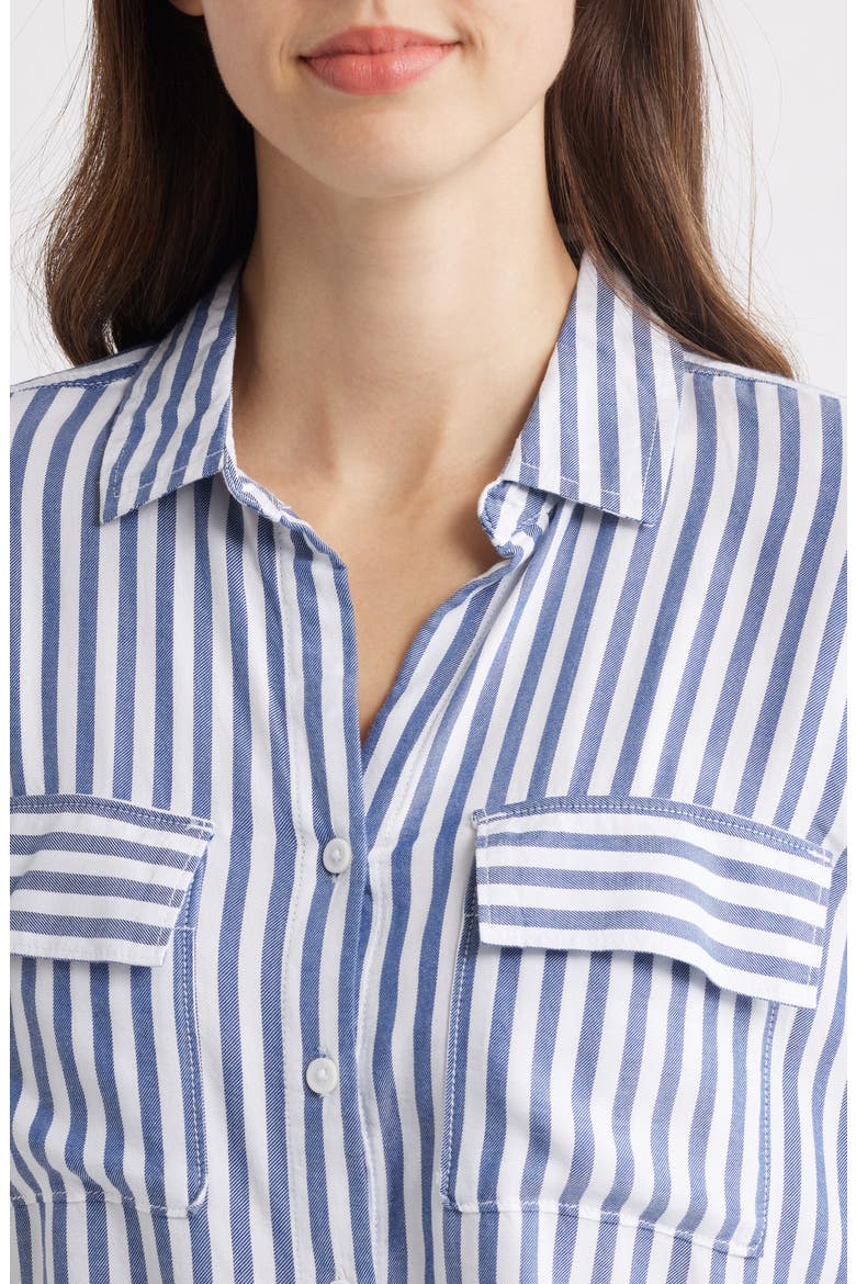 Fallon High-Low Button-Up Shirt, Alternate, color, STARRY NIGHT