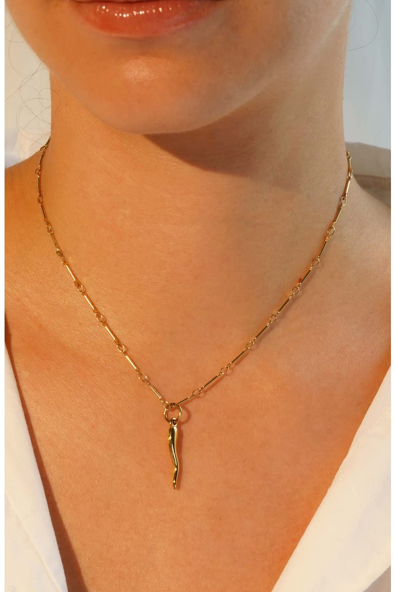 Italian Horn Charm, Alternate, color, GOLD