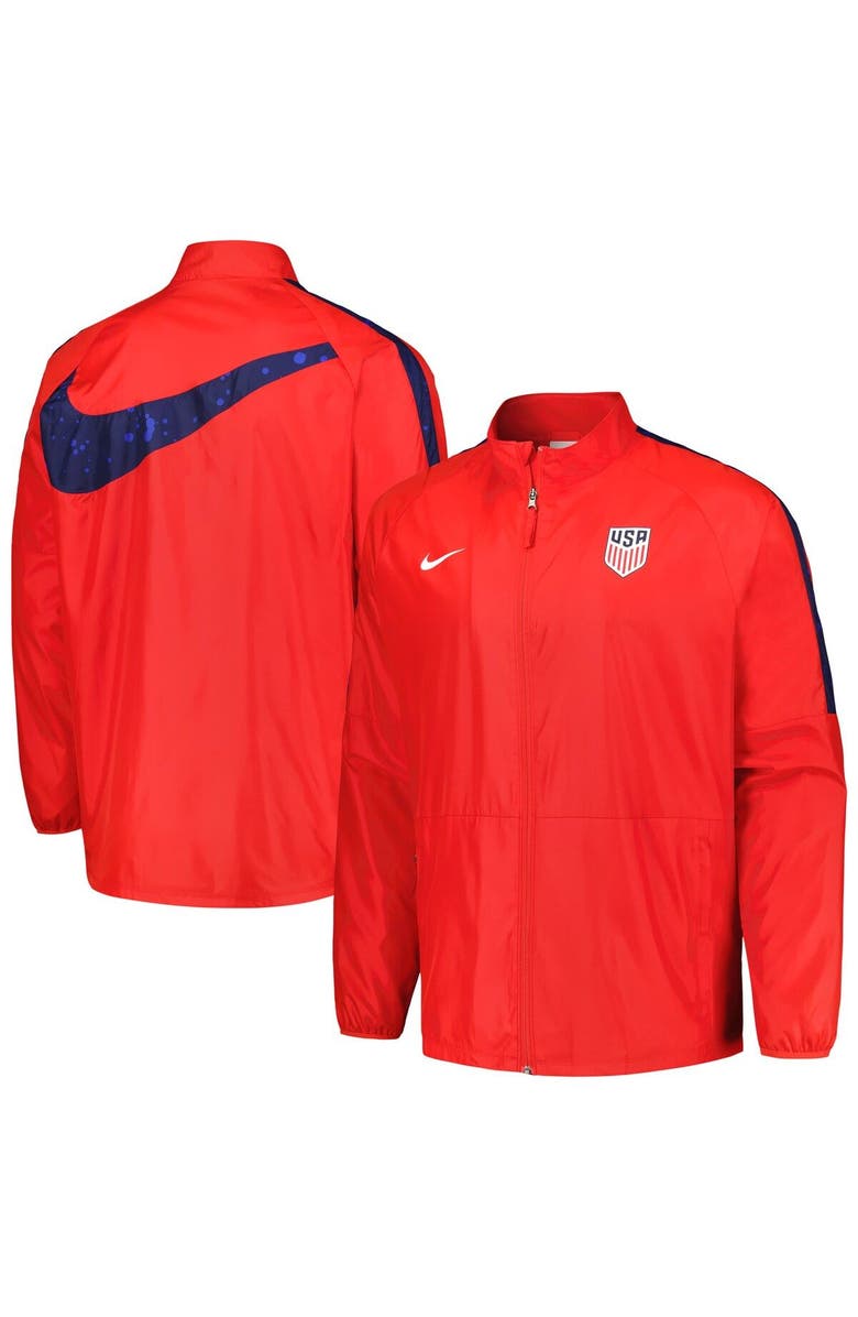 Nike Men's Nike Red USMNT 2023 Academy AWF Raglan Full-Zip Jacket, Main, color, Red