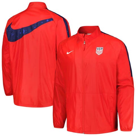Men's Nike Red USMNT 2023 Academy AWF Raglan Full-Zip Jacket