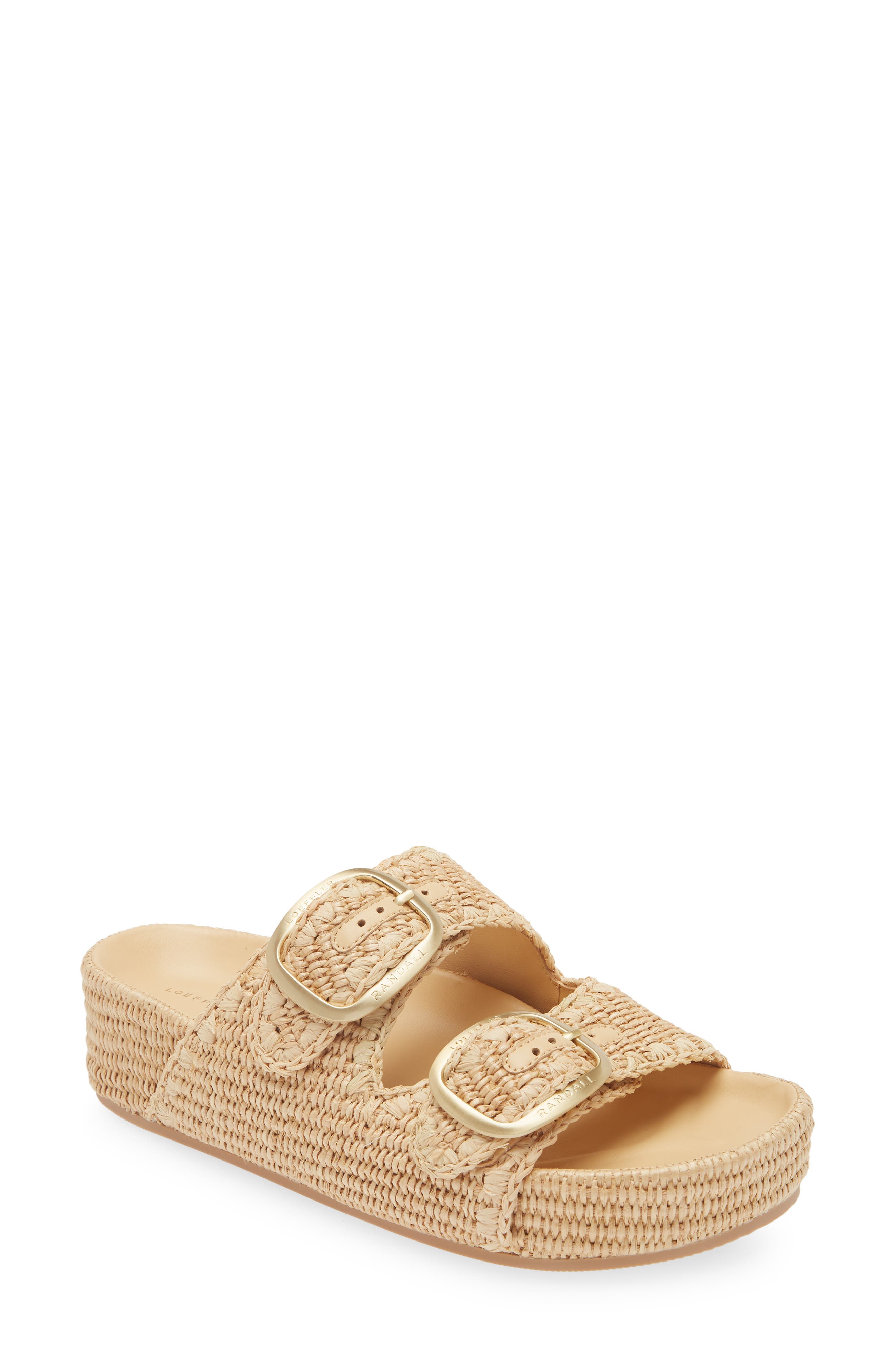 Loeffler Randall Theo Double Band Slide Sandal, Main, color, Natural