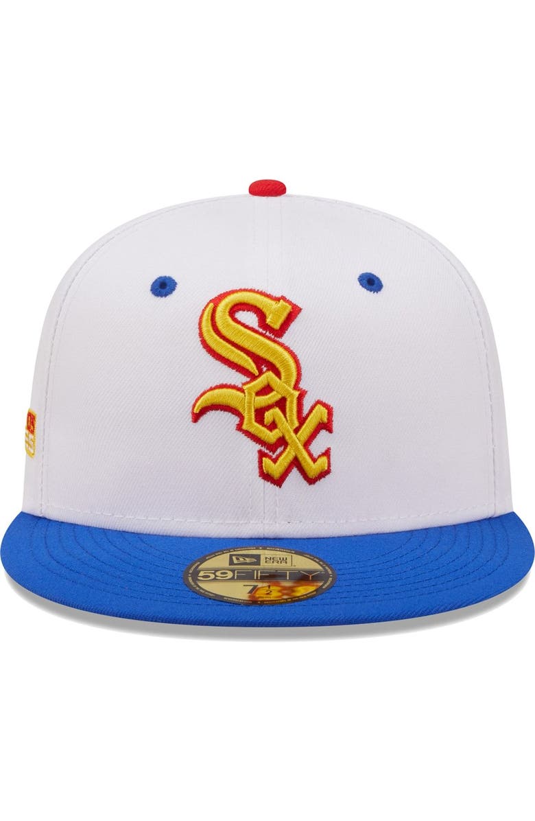 New Era Men's New Era White/Royal Chicago White Sox 2005 World Series Cherry Lolli 59FIFTY Fitted Hat, Alternate, color, White