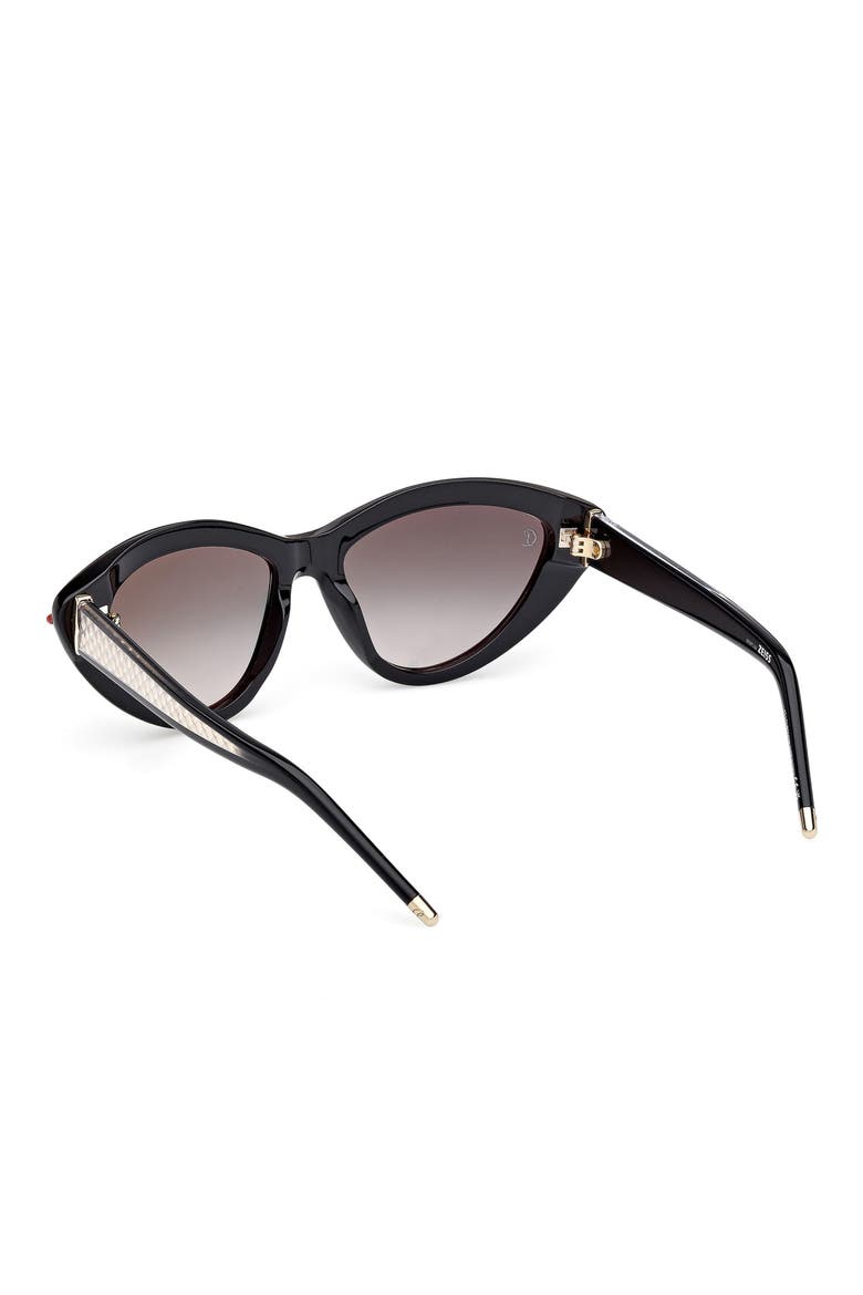 56mm Cat Eye Sunglasses, Alternate, color, BLACK GOLD / ZEISS SMOKE LENS