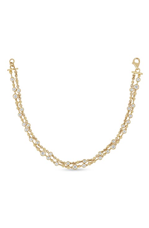 18K Gold Monaco Diamond Line Bracelet