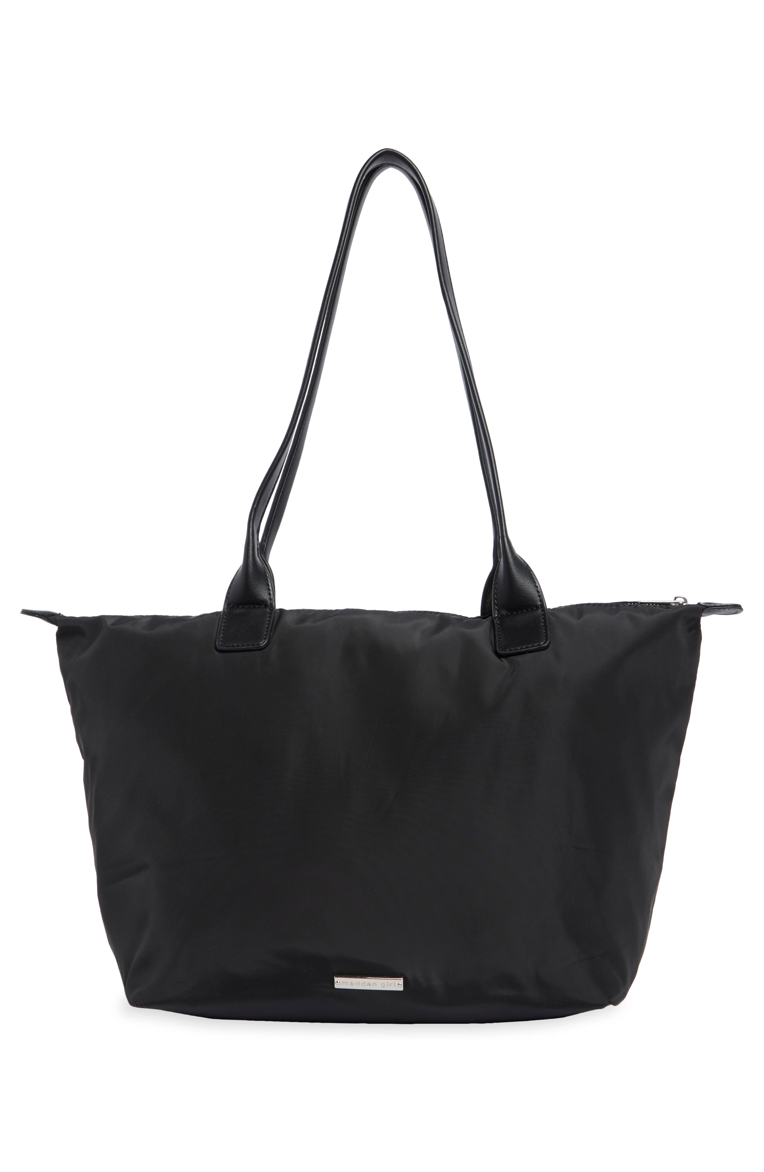 Nylon Tote Bag, Alternate, color, BLACK