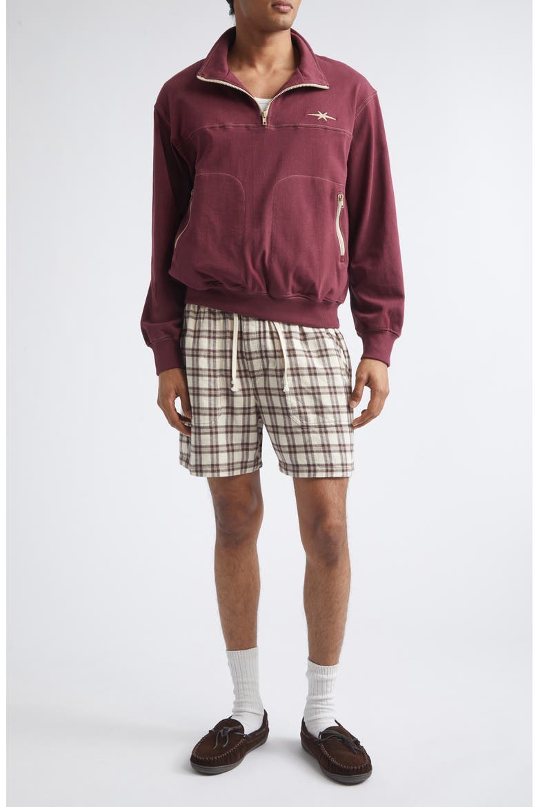 Bunkhouse Cotton Blend Quarter Zip Pullover, Alternate, color, DEEP BURGUNDY