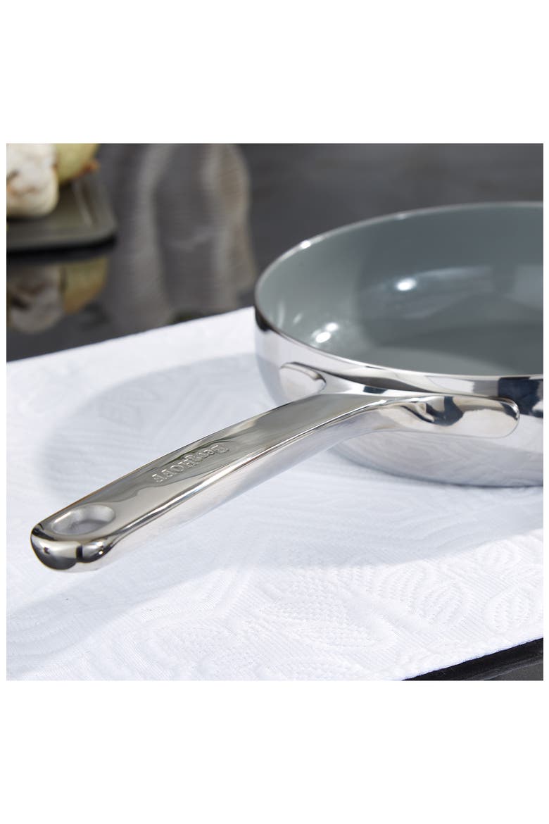 Belly Tri-Ply Stainless Steel Skillet, Alternate, color, STELLAR