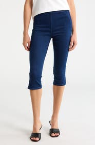 MOTHER The Nothing Bunny Snip Pull-On Mid Rise Capri Jeans